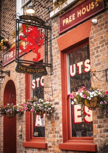 Booker Flowers Hanging Baskets Red Lion Pub Liverpool